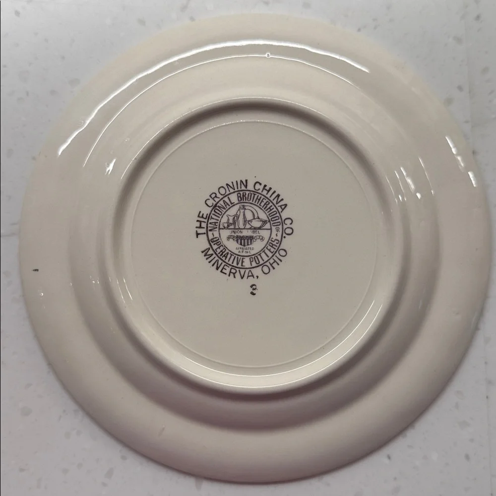 Vintage Cronin China Co. “Courting Couple” Bread Plate – 6.25" [I] - Picture 4 of 4